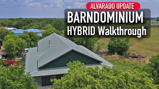 Alvarado Barndominium Walkthrough Update  Texas Best Construction homebuilding [upl. by Sudaorb]