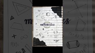 DIY Front Page Idea for Maths Project  Project file art thecreativeideas trending ytshorts [upl. by Norah]