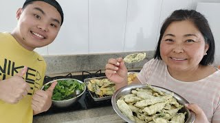 FIZ PEIXINHO DA HORTA FRITO vegetal E SALADA FRESQUINHA DA HORTA  plantamos um pouco de verduras [upl. by Nimrak]