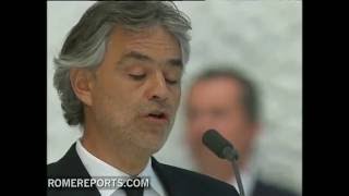 Andrea Bocelli sings Schuberts quotAve Mariaquot at the Vatican [upl. by Ado]