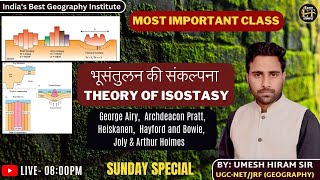 Theory of Isostasy  TGTPGTGICLTLECTUGCNETJRFASSI PROF amp ALL TEACHING 2023  BY UMESH SIR [upl. by Mellisent]