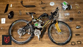 How to Build a 2Stroke Motorized Bicycle in 6 Minutes [upl. by Gosser]