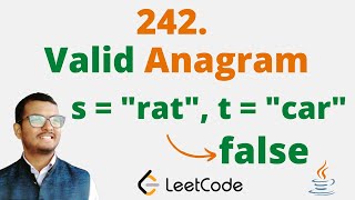 242 Valid Anagram  Java  Leetcode  Hindi [upl. by Odnumde]