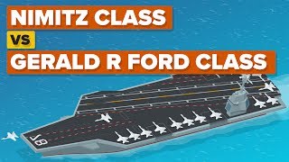 Nimitz Class vs Gerald R Ford Class  How Do The Aircraft Carriers Compare [upl. by Odnamla]