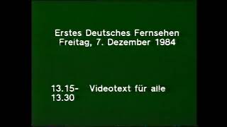 ARD 06 12 1984 Tagesschau und Sendeschluß [upl. by Ellerey]