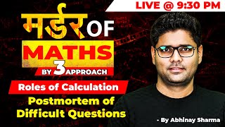 3 Approach👌  Murder😱 Of SSC CGL Maths 2024  Live Postmortem By Abhinay Sharma [upl. by Evars447]