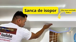 Sanca de Isopor DIY Passo a Passo para uma Decoração de Teto Econômica [upl. by Aicelef]