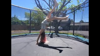 How to do Front Hand Spring on trampoline in four easy steps [upl. by Cleasta476]