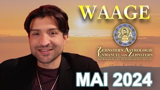 WAAGE MONATSHOROSKOP MAI 2024  ZEHNSTERN ASTROLOGIE [upl. by Eenehs]