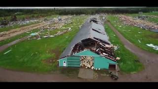 Stunning drone video captures extent of damage caused by Wisconsin tornado [upl. by Carew703]