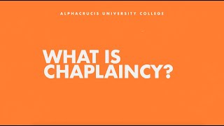 What is Chaplaincy [upl. by Kilan]