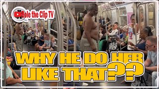 WHY HOMELESS MAN DO HER THAT THAT NYC SUBWAY  ONLY IN NEW YOYK [upl. by Petua]