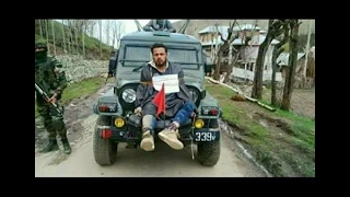 Kashmiri man tied in front of armys jeep video goes viral [upl. by Lynnette823]