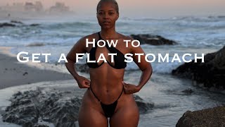 HOW TO GET A FLAT STOMACH amp SMALL WAIST  My 3 Pro Tips [upl. by Ahsiak]