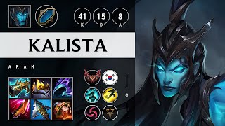 Kalista ARAM Quadra Kill Dominating  KR Grandmaster Patch 1418 [upl. by Asilav610]