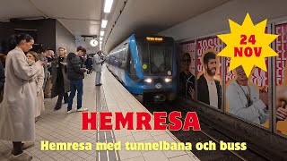 20241124 RESAN TILL FÖRORTEN  Till Farsta Centrum med tunnelbana [upl. by Malim]