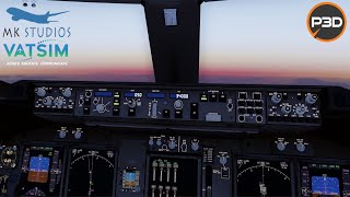 P3D V5 MKstudios Helsinki  Night Landing HIRO  4K [upl. by Keisling]