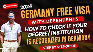 RELOCATE WITH DEPENDANTS TO GERMANY ON FREE VISA 2024  HOW TO APPLY  VERIFICATION PROCEDURE [upl. by Hayes]