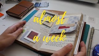 25 journaling for a week pt2 junk journal travelers notebook [upl. by Tarkany]