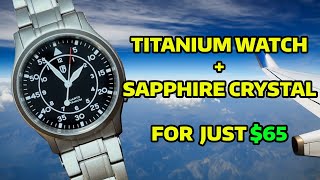 A 65 Titanium Seiko with Sapphire Not quite AliExpress Berny Flieger Watch [upl. by Steinman]