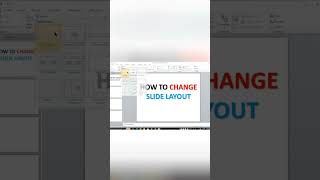 Ms power point me slides ka layout kaise change karen  how to change slides layouts in ppt shorts [upl. by Grishilde295]