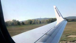 Ryanair Taxïng  Takeoff MRStefanik airport Bratislava to Charleroi Brussels South [upl. by Kirt]