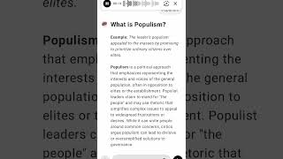 What is Populism [upl. by Lemon564]