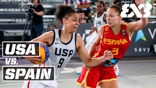 USA v Spain  Final Full Game  FIBA 3x3 Womens Series  Klaipeda  3x3 Basketball [upl. by Ydnal]