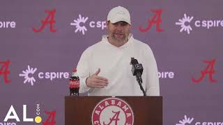 Alabama defensive coordinator Kane Wommack speaks with media following Alabamas loss to Tennessee [upl. by Seidule]