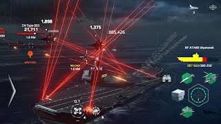 Modern Warships RF ATAKR ULYANOVSK in farming Dollar and Gold gameplay [upl. by Gustie]