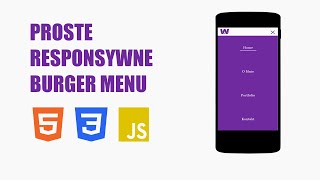 Proste responsywne  Hamburger Menu [upl. by Ainiger]