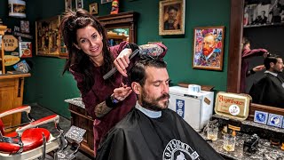 Ultimate ASMR Gentleman Transformation Soothing Haircut Shave and massage 🇦🇹 [upl. by Berthold]