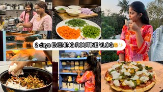 Vlog20 ✨A Fine two days evening routine🌞Chicken Fries Rice recipe🍛Moong dal pizza🍕diml vlog [upl. by Ahter]