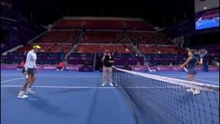 Garbine Muguruza vs Maria Sakkari  2021 Doha Quarterfinals  WTA Match Highlights [upl. by Ahsein617]