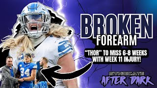 Detroit Lions LOSE Alex Anzalone FOR 48 WEEKS WITH INJURED FOREARM [upl. by Regan155]