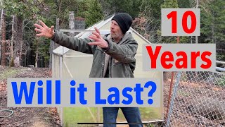 10 Year Harbor Freight Greenhouse Review [upl. by Mak139]