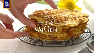 Rezept Gefüllte Waffeln in zwei Varianten I ALDI SÜD [upl. by Vachel579]