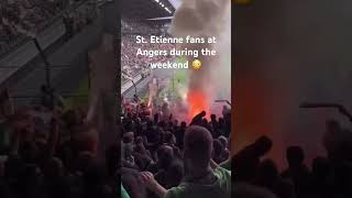 St Etienne fans at Angers during the weekend 😳 [upl. by Candace]