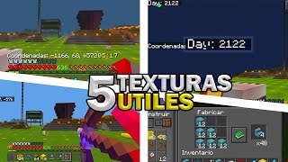 👉TOP 5 Texturas UTILES para Minecraft Pe 120🔥 Tecnico  TEXTURE PACKS utiles en Mediafıre‼️ [upl. by Tengler]