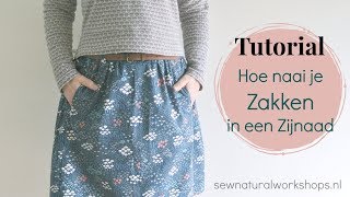 Tutorial Zakken naaien in de zijnaad van je rok of broek [upl. by Margaret]