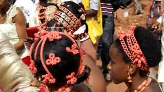 Bride with African beads on her hair [upl. by Nylireg129]