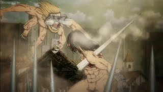 Eren VS Reiner and Galliard HD  AOT Ep 78  Eren beats the sht out of them [upl. by Laundes]