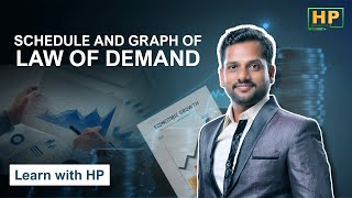 Law of Demand Table Schedule and Graph in Hindi  Economics  Learn with HP [upl. by Akemak]