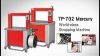 TP702 Mercury Automatic Strapping Machines  TRANSPAK [upl. by Suzanne664]