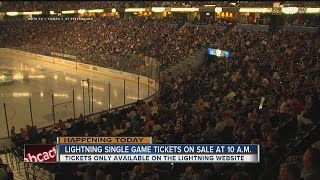 Tampa Bay Lightning single game tickets on sale at 10 am [upl. by Monteria]