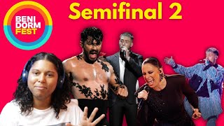 REACCIONANDO A FINALISTAS DEL BENIDORMFEST 2024 SEMIFINAL 2 [upl. by Adnamas]