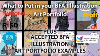 What to Put in your BFA IIllustration Art Portfolio Plus ACCEPTED Illustration Student Examples [upl. by Raymond]