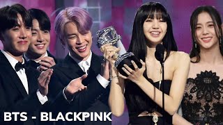 BTS reaction to Blackpink and Blackpink reaction to BTS When They Meet at Music Awards 2024 [upl. by Leinahtan]