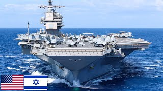 US Navy Israel The aircraft carrier USS Gerald R Ford CVN78 is ready for battle [upl. by Odlanra]