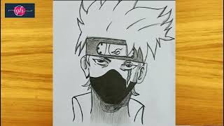 Easiest Anime drawing  How to draw kakashi hatake step by step  Best anime drawing for beginners [upl. by Fiore]